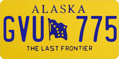 AK license plate GVU775