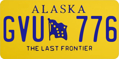 AK license plate GVU776