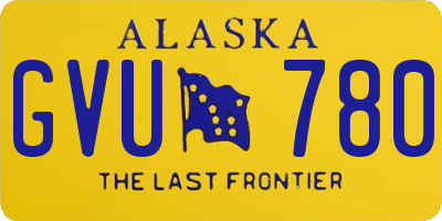 AK license plate GVU780