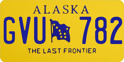 AK license plate GVU782