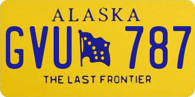 AK license plate GVU787