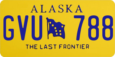 AK license plate GVU788