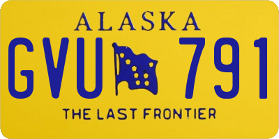 AK license plate GVU791