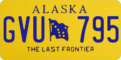 AK license plate GVU795