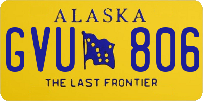 AK license plate GVU806