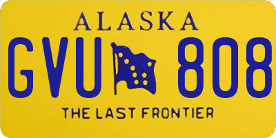 AK license plate GVU808