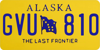 AK license plate GVU810