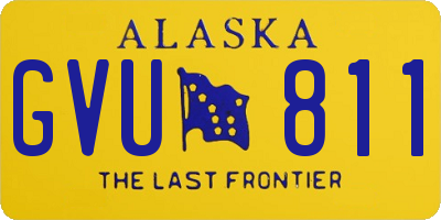 AK license plate GVU811