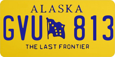 AK license plate GVU813