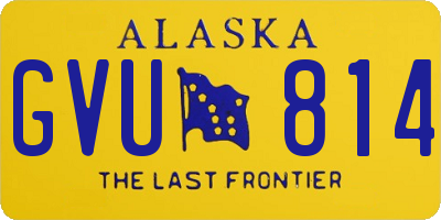 AK license plate GVU814