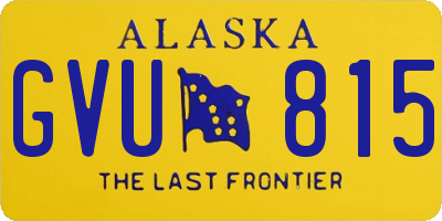 AK license plate GVU815