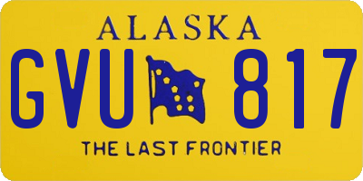 AK license plate GVU817