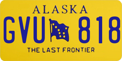 AK license plate GVU818