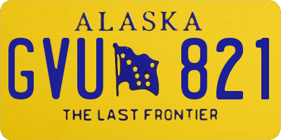 AK license plate GVU821