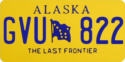 AK license plate GVU822