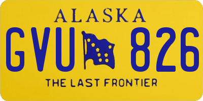 AK license plate GVU826