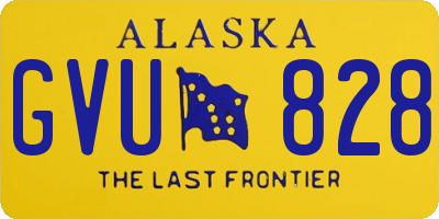 AK license plate GVU828