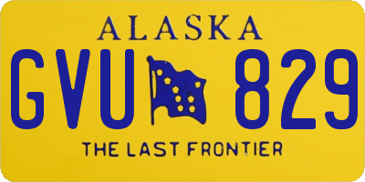 AK license plate GVU829