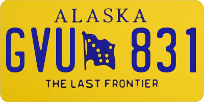 AK license plate GVU831