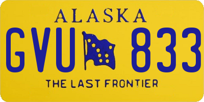 AK license plate GVU833