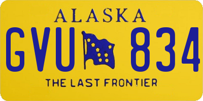 AK license plate GVU834