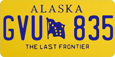 AK license plate GVU835