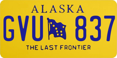 AK license plate GVU837