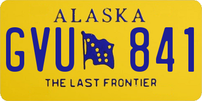 AK license plate GVU841