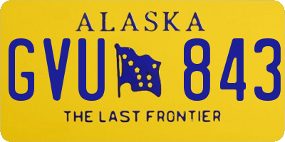 AK license plate GVU843