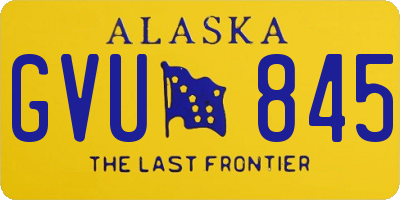 AK license plate GVU845