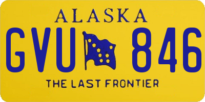 AK license plate GVU846