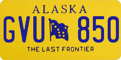 AK license plate GVU850