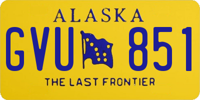 AK license plate GVU851