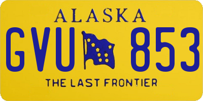 AK license plate GVU853