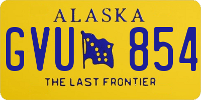 AK license plate GVU854