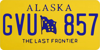 AK license plate GVU857