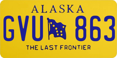 AK license plate GVU863