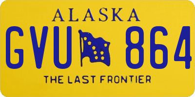 AK license plate GVU864