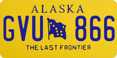 AK license plate GVU866