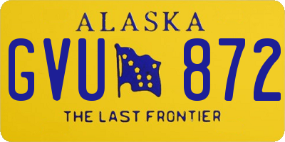 AK license plate GVU872