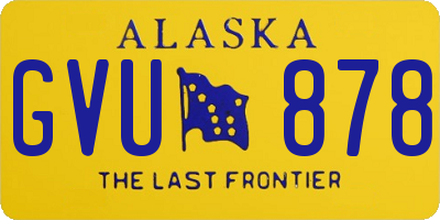 AK license plate GVU878