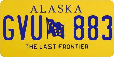 AK license plate GVU883