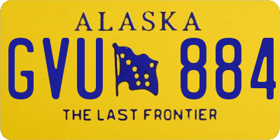 AK license plate GVU884