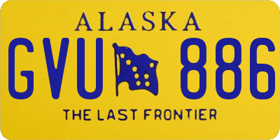 AK license plate GVU886
