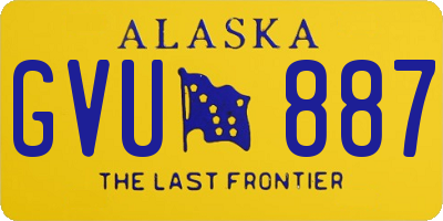 AK license plate GVU887