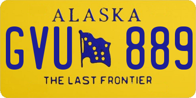 AK license plate GVU889