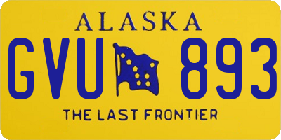 AK license plate GVU893