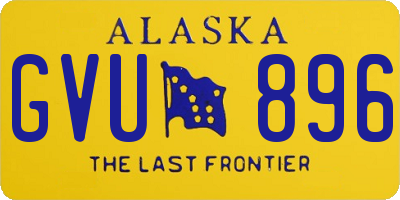 AK license plate GVU896