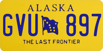 AK license plate GVU897