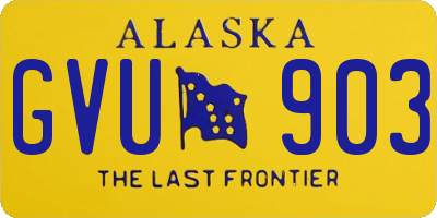 AK license plate GVU903